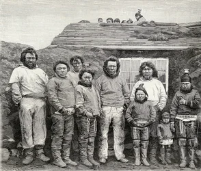 Uma família esquimó, de "The English Illustrated Magazine", 1891-92